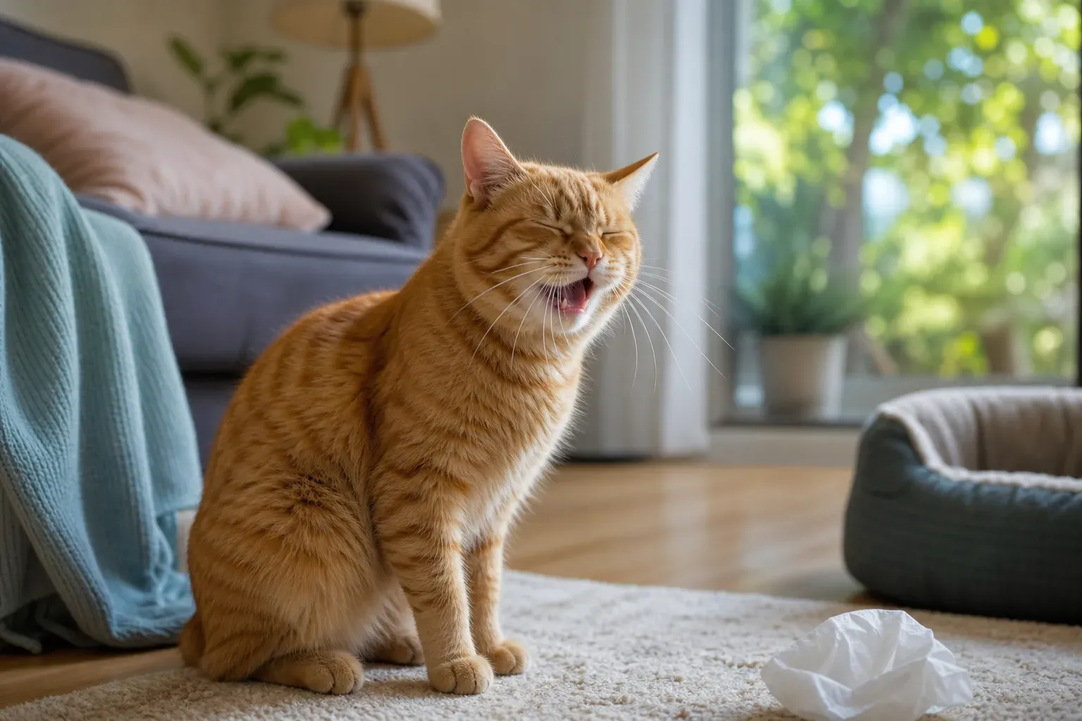 Chat qui éternue beaucoup : causes possibles et bons réflexes