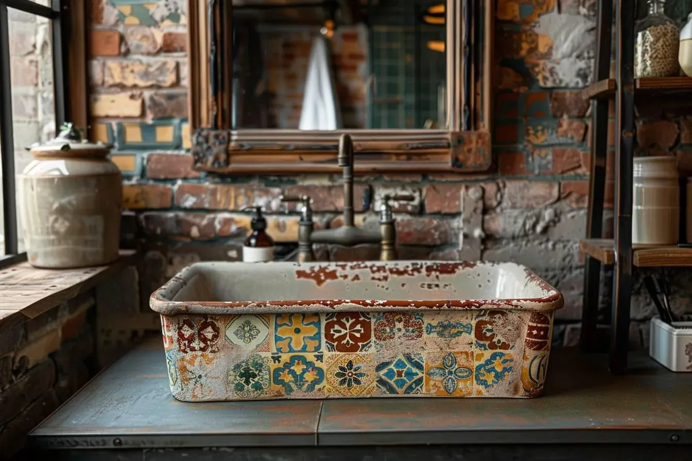 Comment intégrer des éléments de céramique récupérés dans une salle de bain ?