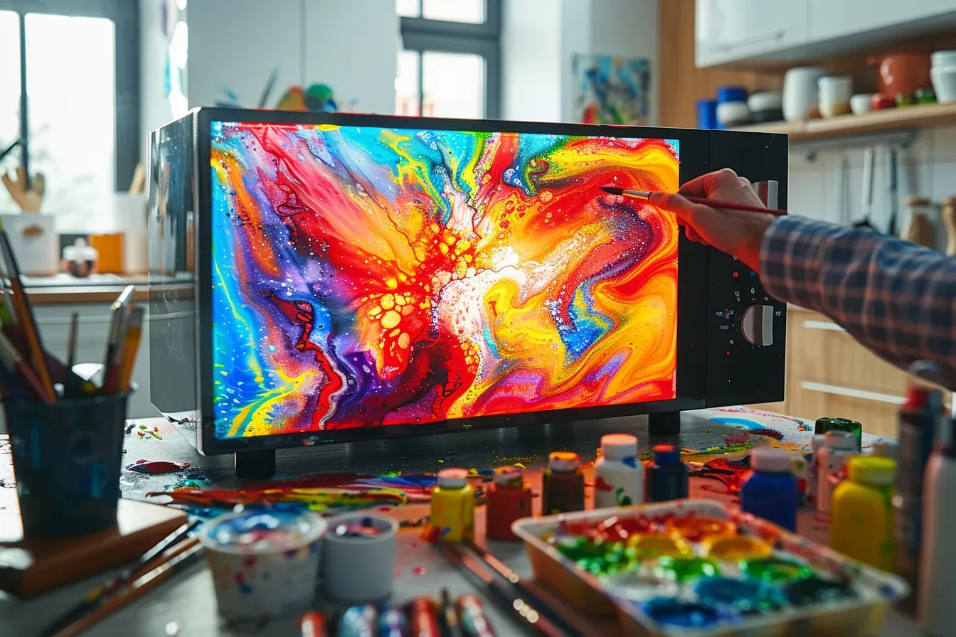 Découvrez la nouvelle tendance : la peinture qui explose au micro-ondes !