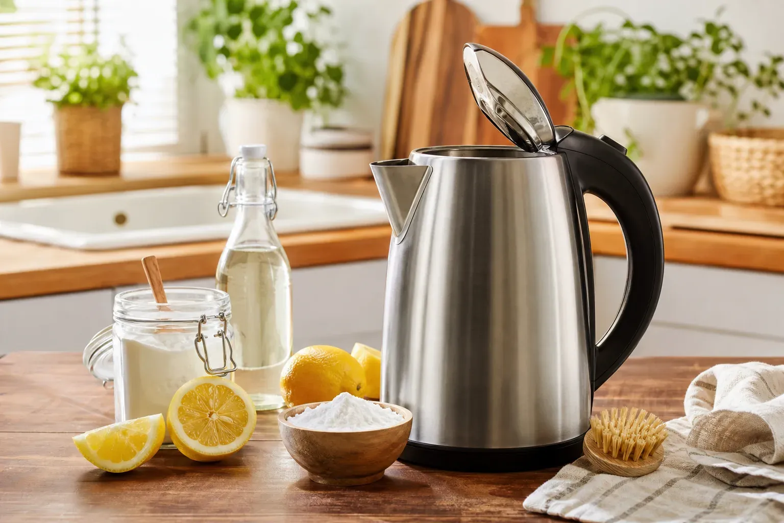 Comment détartrer une bouilloire électrique naturellement (vinaigre, citron, bicarbonate)