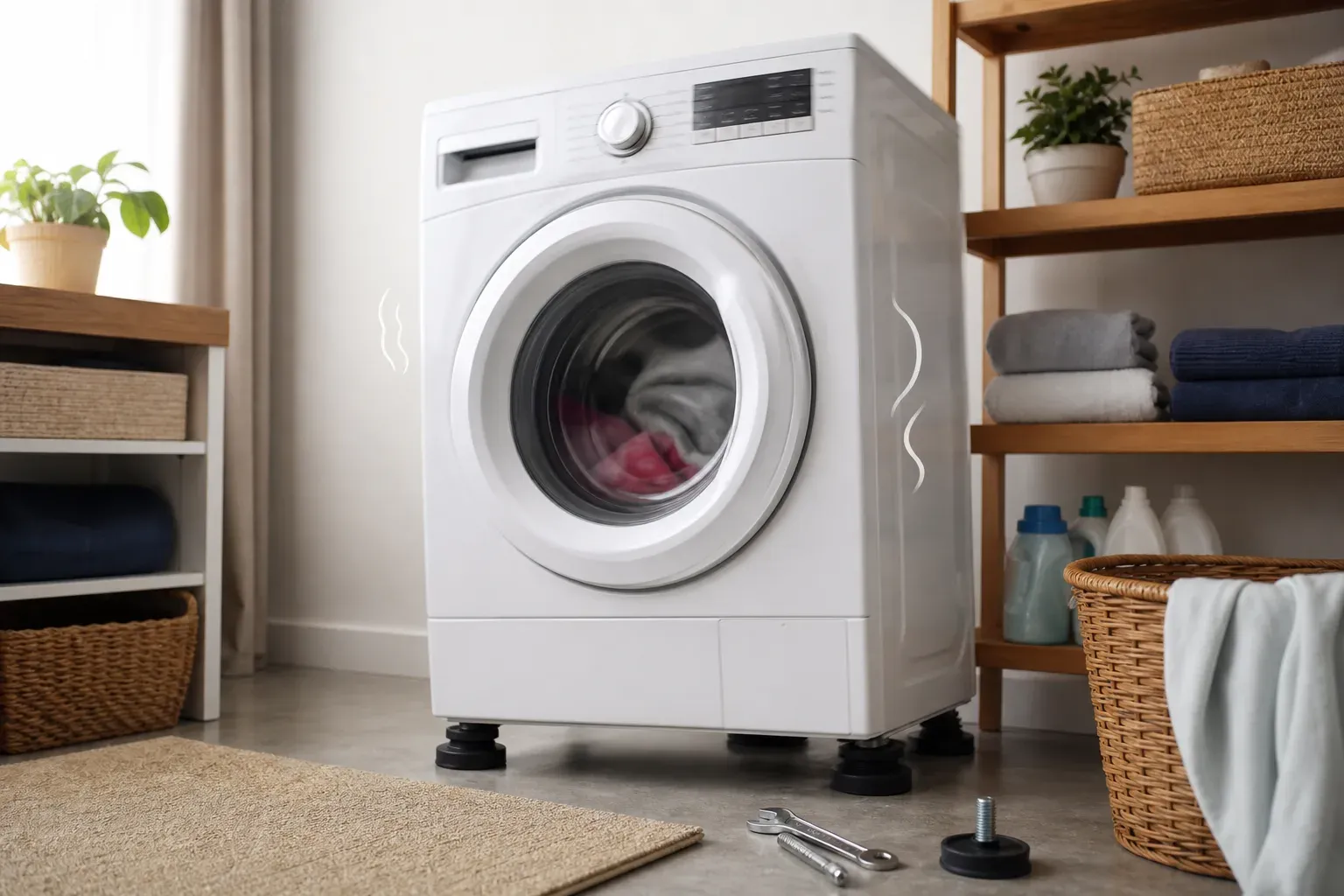 Lave-linge qui vibre trop fort pendant l'essorage : causes et solutions