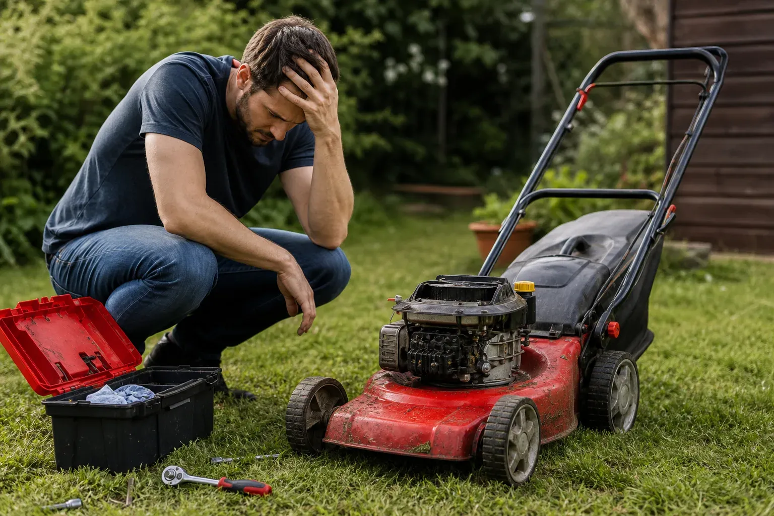 Pourquoi ma tondeuse thermique cale dès qu'elle démarre : causes et solutions